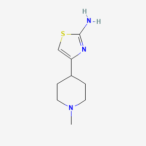 molecular formula C9H15N3S B13586832 4-(1-Methylpiperidin-4-yl)thiazol-2-amine 