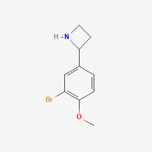 molecular formula C10H12BrNO B13586857 2-(3-Bromo-4-methoxyphenyl)azetidine 