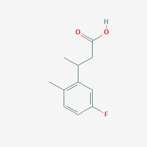 molecular formula C11H13FO2 B13586891 3-(5-Fluoro-2-methylphenyl)butanoic acid 