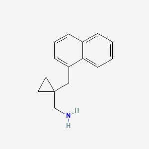 molecular formula C15H17N B13586916 (1-(Naphthalen-1-ylmethyl)cyclopropyl)methanamine 