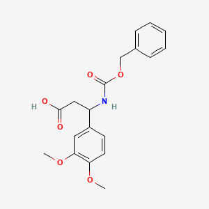 molecular formula C19H21NO6 B13586960 3-{[(Benzyloxy)carbonyl]amino}-3-(3,4-dimethoxyphenyl)propanoic acid CAS No. 54503-14-9