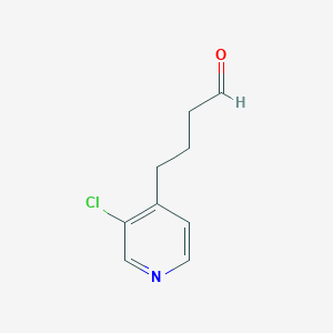 molecular formula C9H10ClNO B13586970 4-(3-Chloropyridin-4-yl)butanal 