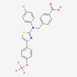 4-(((4-Chlorophenyl)(4-(4-(trifluoromethoxy)phenyl)thiazol-2-yl)amino)methyl)benzoic acid