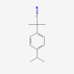 molecular formula C13H17N B13587003 2-(4-Isopropylphenyl)-2-methylpropanenitrile 