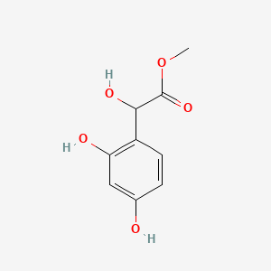 molecular formula C9H10O5 B13587037 Methyl (2,4-dihydroxyphenyl)glycolate CAS No. 67828-43-7