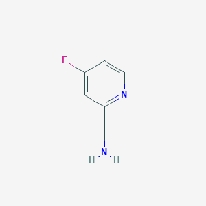 molecular formula C8H11FN2 B13587047 2-(4-Fluoropyridin-2-yl)propan-2-amine 