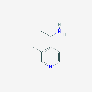 molecular formula C8H12N2 B13587119 1-(3-Methylpyridin-4-yl)ethanamine 