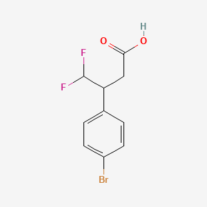 molecular formula C10H9BrF2O2 B13587166 3-(4-Bromophenyl)-4,4-difluorobutanoic acid 