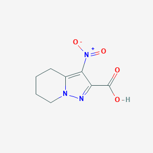 molecular formula C8H9N3O4 B1358723 3-Nitro-4,5,6,7-tetrahydropyrazolo[1,5-a]pyridine-2-carboxylic acid CAS No. 459157-33-6