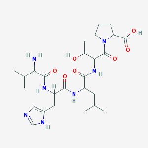 molecular formula C26H43N7O7 B1358725 Valylhistidylleucylthreonylproline CAS No. 93913-38-3