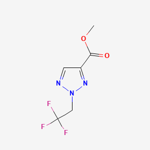 molecular formula C6H6F3N3O2 B13587276 methyl2-(2,2,2-trifluoroethyl)-2H-1,2,3-triazole-4-carboxylate 