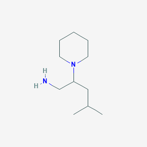 molecular formula C11H24N2 B13587288 4-Methyl-2-(piperidin-1-YL)pentan-1-amine 