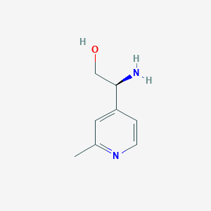 molecular formula C8H12N2O B13587293 (2s)-2-Amino-2-(2-methylpyridin-4-yl)ethan-1-ol 