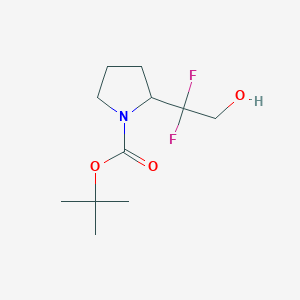 molecular formula C11H19F2NO3 B13587311 Tert-butyl 2-(1,1-difluoro-2-hydroxyethyl)pyrrolidine-1-carboxylate 