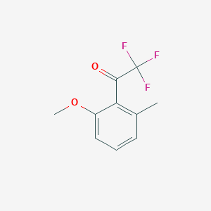 molecular formula C10H9F3O2 B13587327 2,2,2-Trifluoro-1-(2-methoxy-6-methylphenyl)ethan-1-one 