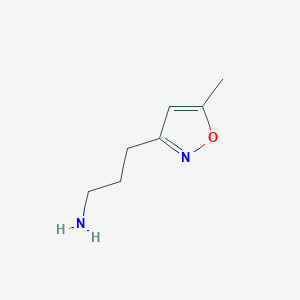 molecular formula C7H12N2O B13587373 3-(5-Methyl-1,2-oxazol-3-YL)propan-1-amine 