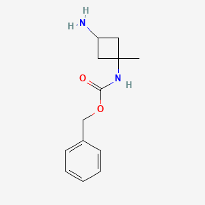 molecular formula C13H18N2O2 B13587377 Benzyl (cis-3-amino-1-methylcyclobutyl)carbamate 