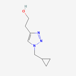 molecular formula C8H13N3O B13587466 2-(1-(Cyclopropylmethyl)-1h-1,2,3-triazol-4-yl)ethan-1-ol 