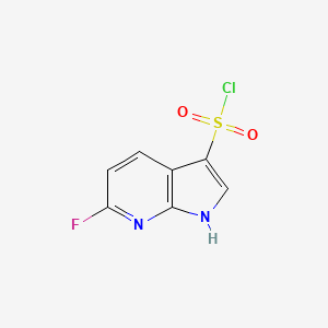molecular formula C7H4ClFN2O2S B13587473 6-fluoro-1H-pyrrolo[2,3-b]pyridine-3-sulfonylchloride CAS No. 2792185-49-8