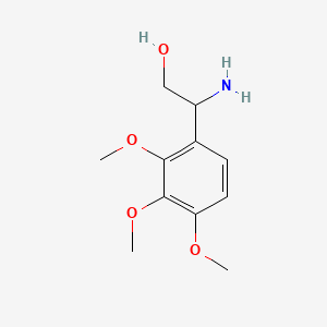 molecular formula C11H17NO4 B13587524 2-Amino-2-(2,3,4-trimethoxyphenyl)ethanol 