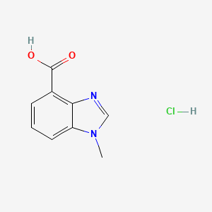 molecular formula C9H9ClN2O2 B13587527 1-methyl-1H-1,3-benzodiazole-4-carboxylicacidhydrochloride 