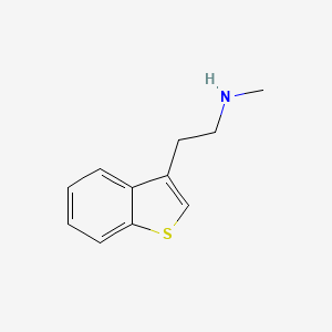 molecular formula C11H13NS B13587552 BENZO(b)THIOPHENE-3-ETHYLAMINE, N-METHYL- CAS No. 52994-61-3