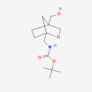 molecular formula C13H23NO4 B13587584 tert-Butyl ((4-(hydroxymethyl)-2-oxabicyclo[2.2.1]heptan-1-yl)methyl)carbamate 