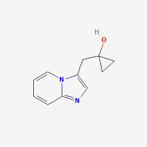 molecular formula C11H12N2O B13587623 1-({Imidazo[1,2-a]pyridin-3-yl}methyl)cyclopropan-1-ol 