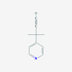 molecular formula C10H11N B13587625 4-(2-Methylbut-3-yn-2-yl)pyridine 