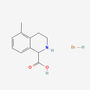 molecular formula C11H14BrNO2 B13587626 5-Methyl-1,2,3,4-tetrahydroisoquinoline-1-carboxylicacidhydrobromide 