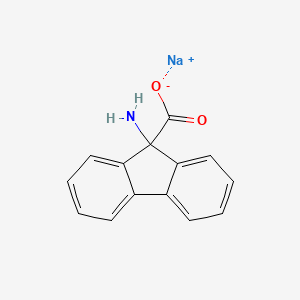 molecular formula C14H10NNaO2 B13587677 sodium9-amino-9H-fluorene-9-carboxylate 