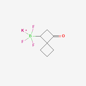molecular formula C7H9BF3KO B13587776 Potassium trifluoro(3-oxospiro[3.3]heptan-1-yl)borate 