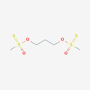 molecular formula C5H12O4S4 B1358780 Methyl-(3-methylsulfonothioyloxypropoxy)-oxo-sulfanylidene-lambda6-sulfane 