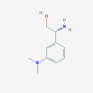 molecular formula C10H16N2O B13587834 (r)-2-Amino-2-(3-(dimethylamino)phenyl)ethan-1-ol 