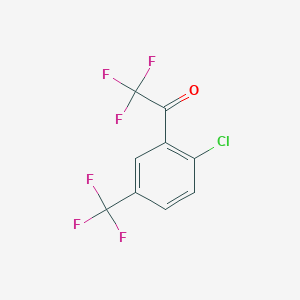 molecular formula C9H3ClF6O B13587931 1-(2-Chloro-5-(trifluoromethyl)phenyl)-2,2,2-trifluoroethanone 