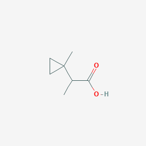 molecular formula C7H12O2 B13587951 2-(1-Methylcyclopropyl)propanoic acid 