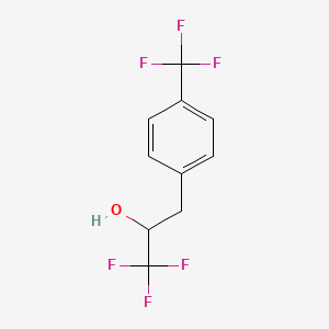 molecular formula C10H8F6O B13588026 1,1,1-Trifluoro-3-(4-(trifluoromethyl)phenyl)propan-2-ol 