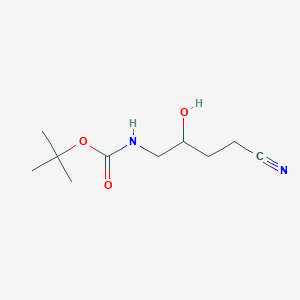 molecular formula C10H18N2O3 B13588042 tert-butylN-(4-cyano-2-hydroxybutyl)carbamate 