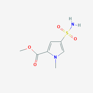 molecular formula C7H10N2O4S B13588066 methyl 1-methyl-4-sulfamoyl-1H-pyrrole-2-carboxylate 