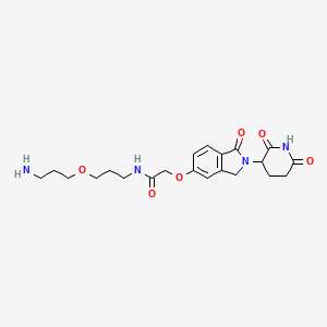 molecular formula C21H28N4O6 B13588088 N-[3-(3-aminopropoxy)propyl]-2-[2-(2,6-dioxo-3-piperidyl)-1-oxo-isoindolin-5-yl]oxy-acetamide 