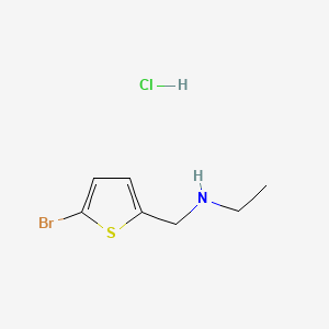 molecular formula C7H11BrClNS B13588167 [(5-Bromothiophen-2-yl)methyl](ethyl)aminehydrochloride 