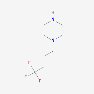 molecular formula C8H15F3N2 B13588211 1-(4,4,4-Trifluorobutyl)piperazine 