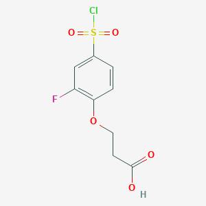 3-[4-(Chlorosulfonyl)-2-fluorophenoxy]propanoic acid