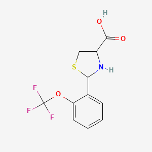 (4S)-2-[2-(trifluoromethoxy)phenyl]-1,3-thiazolidine-4-carboxylic acid