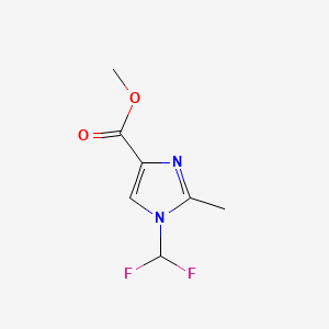 molecular formula C7H8F2N2O2 B13588296 methyl1-(difluoromethyl)-2-methyl-1H-imidazole-4-carboxylate 