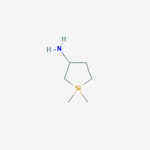 molecular formula C6H15NSi B13588350 1,1-Dimethylsilolan-3-amine 