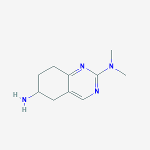 molecular formula C10H16N4 B13588357 N2,N2-dimethyl-5,6,7,8-tetrahydroquinazoline-2,6-diamine 