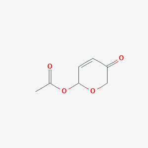 molecular formula C7H8O4 B135884 6-乙酰氧基-2H-吡喃-3(6H)-酮 CAS No. 62644-49-9