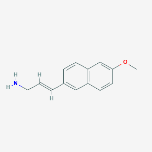 molecular formula C14H15NO B13588412 3-(6-Methoxynaphthalen-2-yl)prop-2-en-1-amine 