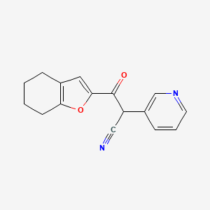 molecular formula C16H14N2O2 B13588422 3-Oxo-2-(pyridin-3-yl)-3-(4,5,6,7-tetrahydro-1-benzofuran-2-yl)propanenitrile 
